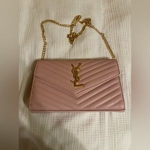 YY - Y S L you’re so lovely pink envelope chain purse. New.